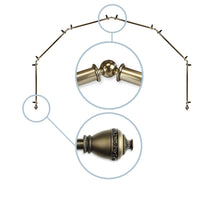Load image into Gallery viewer, Amelie 13/16" 6-Sided Bay Curtain Rod