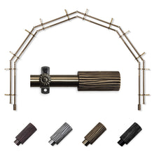 Load image into Gallery viewer, Cedar 13/16" 6-Sided Double Bay Curtain Rod