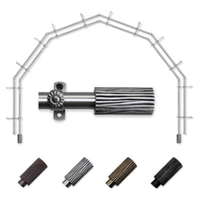 Load image into Gallery viewer, Cedar 13/16" 6-Sided Double Bay Curtain Rod