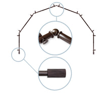 Load image into Gallery viewer, Cedar 13/16" 6-Sided Bay Curtain Rod