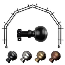 Load image into Gallery viewer, Jaylin 13/16" 6-Sided Double Bay Curtain Rod