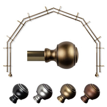 Load image into Gallery viewer, Jaylin 13/16" 6-Sided Double Bay Curtain Rod