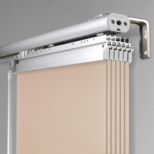 Load image into Gallery viewer, Dunmore Cream 6-Panel Single Rail Panel Track Extendable 48"-84"W x 91.4"H, Panel width 15.75" - 80% LIGHT-FILTERING