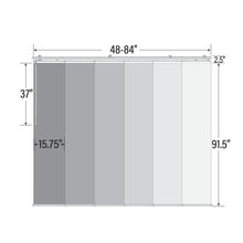 Load image into Gallery viewer, Embroidered Chiffon 6-Panel Single Rail Panel Track Extendable 48"-84"W x 91.4"H, Panel width 15.75" - 80% LIGHT-FILTERING