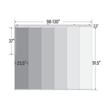 Load image into Gallery viewer, Frey 6-Panel Single Rail Panel Track 70"-130"W x 91.4"H, Panel width 23.5" - 70% LIGHT-FILTERING