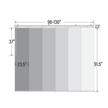 Load image into Gallery viewer, Charlotte 6-Panel Single Rail Panel Track 70"-130"W x 91.4"H, Panel width 23.5" - 70% LIGHT-FILTERING
