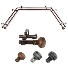 Load image into Gallery viewer, Ornament 13/16" Double Bay Curtain Rod