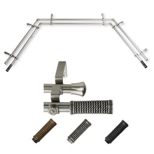 Load image into Gallery viewer, Threaded 13/16" Double Bay Curtain Rod