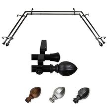 Load image into Gallery viewer, Garnet 13/16" Double Bay Curtain Rod