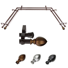 Load image into Gallery viewer, Garnet 13/16" Double Bay Curtain Rod