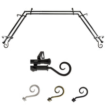 Load image into Gallery viewer, Curl 13/16" Double Bay Curtain Rod
