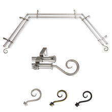 Load image into Gallery viewer, Curl 13/16" Double Bay Curtain Rod