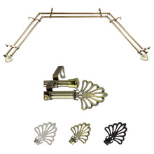 Load image into Gallery viewer, Fan 13/16" Double Bay Curtain Rod
