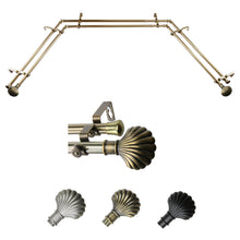Load image into Gallery viewer, Scallop 13/16" Double Bay Curtain Rod