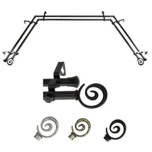 Load image into Gallery viewer, Spiral 13/16" Double Bay Curtain Rod