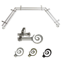 Load image into Gallery viewer, Spiral 13/16" Double Bay Curtain Rod