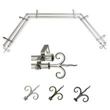 Load image into Gallery viewer, Fleur 13/16" Double Bay Curtain Rod