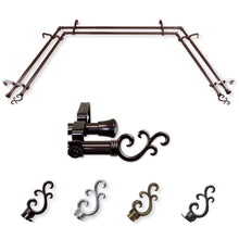 Load image into Gallery viewer, Swan 13/16" Double Bay Curtain Rod