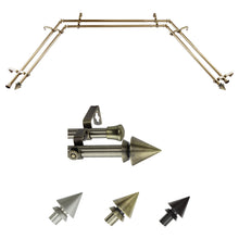 Load image into Gallery viewer, Cone 13/16" Bay Double Curtain Rod