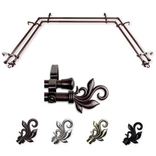 Load image into Gallery viewer, Delilah 13/16" Double Bay Curtain Rod