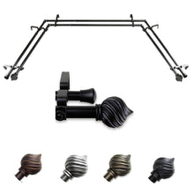 Load image into Gallery viewer, Bisque 13/16" Double Bay Curtain Rod
