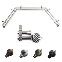 Load image into Gallery viewer, Bisque 13/16" Double Bay Curtain Rod