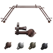 Load image into Gallery viewer, Bisque 13/16" Double Bay Curtain Rod
