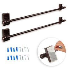 Load image into Gallery viewer, Self-adhesive or Wall Mounted Rod 9-16 inch (Set of 2)