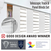 Load image into Gallery viewer, Embroidered Chiffon 7-Panel Single Rail Panel Track 110"-153"W x 91.4"H, Panel width 23.5" - 80% LIGHT-FILTERING