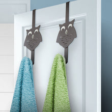Load image into Gallery viewer, Over the Door Owl Organizer Single Hook, Bronze