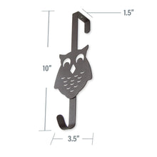 Load image into Gallery viewer, Over the Door Owl Organizer Single Hook, Bronze