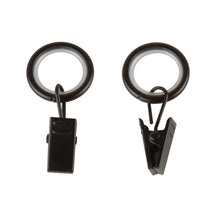 Load image into Gallery viewer, 5/8" Noise-Canceling Curtain Rings w/Clip (Set of 10)