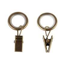 Load image into Gallery viewer, 5/8" Noise-Canceling Curtain Rings w/Clip (Set of 10)