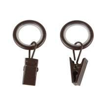 Load image into Gallery viewer, 5/8" Noise-Canceling Curtain Rings w/Clip (Set of 10)