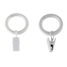 Load image into Gallery viewer, 7/8" Noise-Canceling Curtain Rings w/Clip (Set of 10)