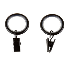 Load image into Gallery viewer, 7/8" Noise-Canceling Curtain Rings w/Clip (Set of 10)