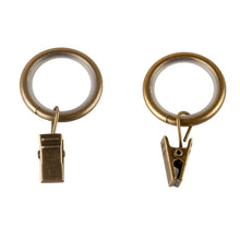 Load image into Gallery viewer, 7/8" Noise-Canceling Curtain Rings w/Clip (Set of 10)