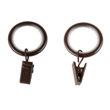 Load image into Gallery viewer, 7/8" Noise-Canceling Curtain Rings w/Clip (Set of 10)