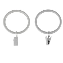Load image into Gallery viewer, 1-7/8" Noise-Canceling Curtain Rings w/Clip (Set of 10)