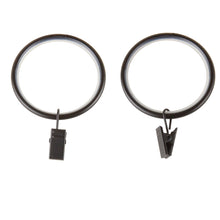 Load image into Gallery viewer, 1-7/8" Noise-Canceling Curtain Rings w/Clip (Set of 10)