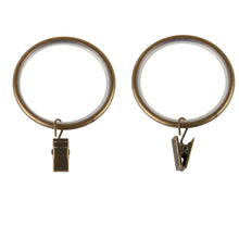 Load image into Gallery viewer, 1-7/8" Noise-Canceling Curtain Rings w/Clip (Set of 10)