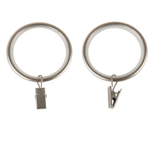 Load image into Gallery viewer, 1-7/8" Noise-Canceling Curtain Rings w/Clip (Set of 10)