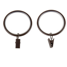 Load image into Gallery viewer, 1-7/8" Noise-Canceling Curtain Rings w/Clip (Set of 10)