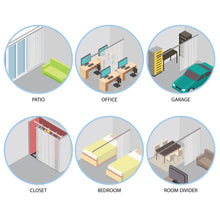 Load image into Gallery viewer, Winter 4-Panel Single Rail Panel Track Extendable 34"-57"W, Panel width 15.75" - 50% LIGHT-FILTERING