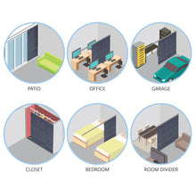 Load image into Gallery viewer, Spruce 4-Panel Single Rail Panel Track Extendable 34"-57"W, Panel width 15.75" - 80% LIGHT-FILTERING