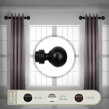 Load image into Gallery viewer, Sphere 1.5" Side Curtain Rod (Set of 2)
