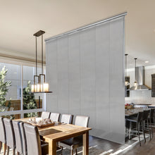 Load image into Gallery viewer, Embroidered Cadet 6-Panel Single Rail Panel Track Extendable 48"-84"W x 91.4"H, Panel width 15.75" - 80% LIGHT-FILTERING