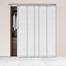 Load image into Gallery viewer, Embroidered Chiffon 5-Panel Single Rail Panel Track Extendable 40"-70"W x 91.4"H, Panel width 15.75" - 80% LIGHT-FILTERING