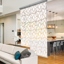 Load image into Gallery viewer, Shattered 5-Panel Single Rail Panel Track Extendable 40"-70"W, Panel width 15.75" - 50% LIGHT-FILTERING