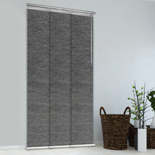 Load image into Gallery viewer, Charcoal Camo 3-Panel Single Rail Panel Track Extendable 28"-43"W x 91.4"H, Panel width 15.75" - 75% LIGHT-FILTERING